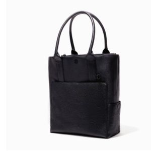 Dagne Dover Charlie Tote Bag in Onyx Leather